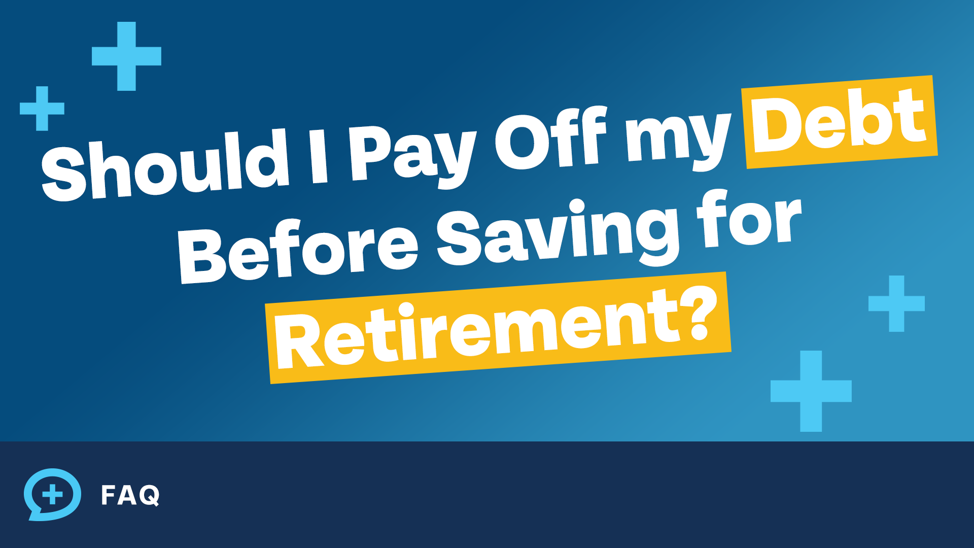 Should I Pay Off My Debt Before Saving for Retirement? | FAQ | Money Guy